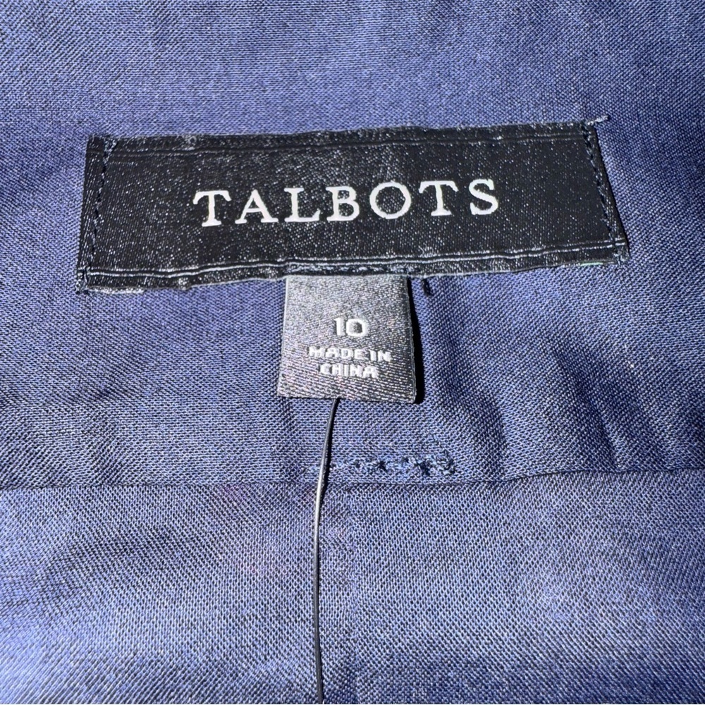 Talbots | A-Line Skirt - Navy and Coral Floral | 100% Cotton | Sz 10 - Picture 5 of 7